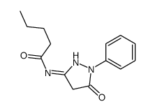 N-(5-oxo-1-phenyl-4H-pyrazol-3-yl)pentanamide结构式
