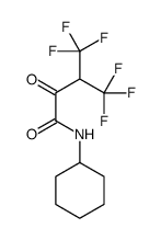 N-cyclohexyl-4,4,4-trifluoro-2-oxo-3-(trifluoromethyl)butanamide结构式