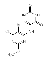 5-[(5-bromo-6-chloro-2-methylsulfanyl-pyrimidin-4-yl)amino]-1H-pyrimidine-2,4-dione picture