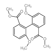 [1,1'-Biphenyl]-2,2'-dicarboxylicacid, 6,6'-dimethoxy-, 2,2'-dimethyl ester结构式