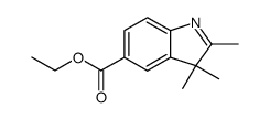 2,3,3-Trimethyl-3H-indole-5-carboxylic acid ethyl ester结构式