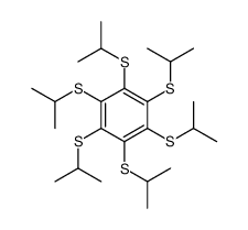 1,2,3,4,5,6-hexakis(propan-2-ylsulfanyl)benzene结构式