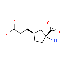 Cyclopentanepropanoic acid, 3-amino-3-carboxy-, cis- (9CI) Structure