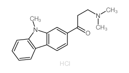 3-dimethylamino-1-(9-methylcarbazol-2-yl)propan-1-one结构式