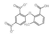 2-(2,4-dinitrophenoxy)-3-methyl-benzoic acid structure