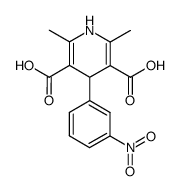 1,4-dihydro-2,6-dimethyl-4-(3'-nitrophenyl)-pyridine-3,5-dicarboxylic acid结构式