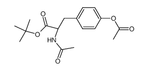3-(4-Acetoxy-phenyl)-2-acetylamino-propionic acid tert-butyl ester结构式