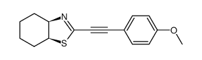 1-(4-methoxyphenyl)-2-(cis-3a,4,5,6,7,7a-hexahydrobenzothiazol-2-yl)acetylene结构式