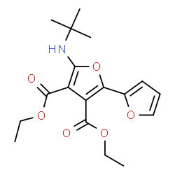 [2,2-Bifuran]-3,4-dicarboxylic acid,5-[(1,1-dimethylethyl)amino]-,diethyl ester (9CI)结构式