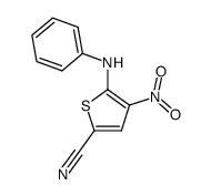 4-nitro-5-(phenylamino)thiophene-2-carbonitrile结构式