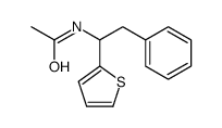 N-(2-phenyl-1-thiophen-2-ylethyl)acetamide结构式
