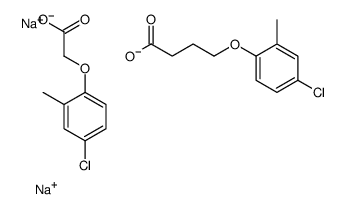 disodium,2-(4-chloro-2-methylphenoxy)acetate,4-(4-chloro-2-methylphenoxy)butanoate Structure