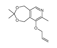 allyloxy-8 trimethyl-2,2,7 pyrido-[4,5-e]dioxa-1,3 cycloheptane结构式