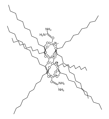 [(Cu2(O2CC10H21)4(urea))2]结构式