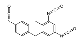 5-(p-isocyanatobenzyl)-6-methyl-m-phenylene diisocyanate structure