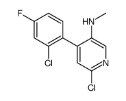 6-chloro-4-(2-chloro-4-fluorophenyl)-N-methylpyridin-3-amine结构式
