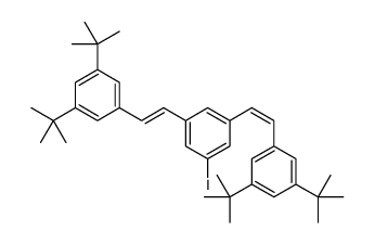 1,3-ditert-butyl-5-[2-[3-[2-(3,5-ditert-butylphenyl)ethenyl]-5-iodophenyl]ethenyl]benzene结构式