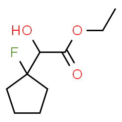 Cyclopentaneacetic acid, 1-fluoro--alpha--hydroxy-, ethyl ester (9CI)结构式