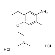 4-[2-(DIMETHYLAMINO)ETHOXY]-2-METHYL-5-(1-METHYLETHYL)-BENZENAMINE, DIHYDROCHLORIDE结构式