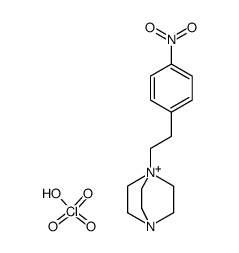 perchloric acid, 1-(4-nitrophenethyl)-1,4-diazabicyclo[2.2.2]octan-1-ium hydrogen salt Structure