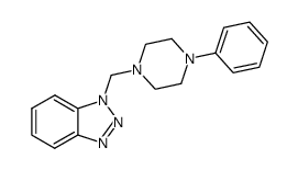 1-[(4-phenylpiperazin-1-yl)methyl]-1H-1,2,3-benzotriazole结构式