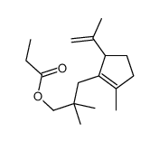 [2,2-dimethyl-3-(2-methyl-5-prop-1-en-2-ylcyclopenten-1-yl)propyl] propanoate Structure