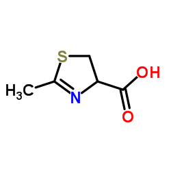 4,5-Dihydro-2-methyl-4-thiazolecarboxylic Acid Structure