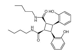 N,N'-dibutyl-c-3,c-4-bis(2-hydroxyphenyl)-r-1,c-2-cyclobutanedicarboxamide结构式