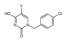 1-[(4-chlorophenyl)methyl]-5-fluoropyrimidine-2,4-dione Structure