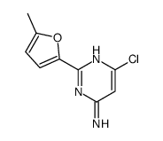 6-Chloro-2-(5-methyl-2-furyl)-4-pyrimidinamine结构式