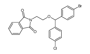 2-{2-[(4-bromo-phenyl)-(4-chloro-phenyl)-methoxy]-ethyl}-isoindole-1,3-dione Structure