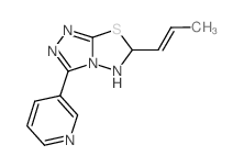 6-((1E)-prop-1-enyl)-3-pyridin-3-yl-5,6-dihydro[1,2,4]triazolo[3,4-b][1,3,4]thiadiazole (en)结构式