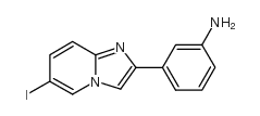 3-(6-碘咪唑并[1,2-a]吡啶-2-基)苯胺结构式