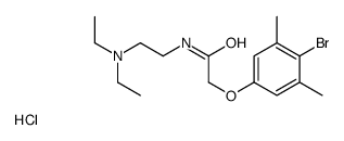 2-[[2-(4-bromo-3,5-dimethylphenoxy)acetyl]amino]ethyl-diethylazanium,chloride Structure