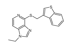 4-(1-benzothiophen-3-ylmethylsulfanyl)-1-ethylimidazo[4,5-c]pyridine Structure