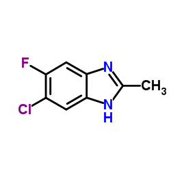 5-Chloro-6-fluoro-2-methyl-1H-benzimidazole结构式