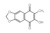 8-hydroxy-7-methylbenzo[f][1,3]benzodioxole-5,6-dione结构式