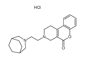 3-<2(3-Azabicyclo<3.2.2>non-3-yl)ethyl>-1,2,3,4-Tetrahydro-5H-<1>benzopyrano<3,4-c>pyridin-5-one Hydrochloride结构式
