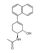 N-((1S,2S)-2-Hydroxy-4-naphthalen-1-yl-cyclohex-3-enyl)-acetamide Structure