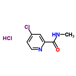 4-氯-N-甲基吡啶-2-甲酰胺盐酸盐结构式