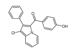 (1-chloro-2-phenylindolizin-3-yl)-(4-hydroxyphenyl)methanone Structure