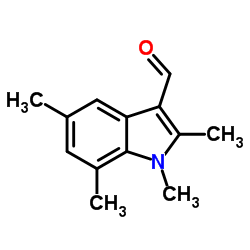 1,2,5,7-Tetramethyl-1H-indole-3-carbaldehyde结构式