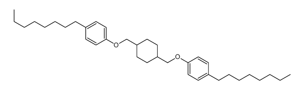1-octyl-4-[[4-[(4-octylphenoxy)methyl]cyclohexyl]methoxy]benzene结构式