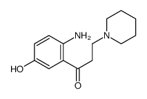 1-(2-amino-5-hydroxyphenyl)-3-piperidin-1-ylpropan-1-one结构式