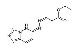 ethyl 3-(tetrazolo[1,5-b]pyridazin-6-ylhydrazinylidene)propanoate结构式