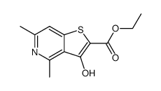 4,6-dimethyl-3-hydroxythieno<3,2-c>pyridine-2-carboxylic acid ethyl ester结构式