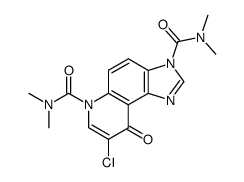 8-chloro-3,6-bis(N,N-dimethylcarbamoyl)-3H,6H-imidazo<4,5-f>quinol-9-one Structure