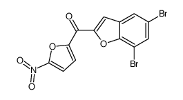 (5,7-dibromo-1-benzofuran-2-yl)-(5-nitrofuran-2-yl)methanone Structure