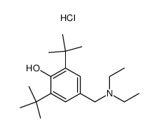 4-[(diethylamino)methyl]-2,6-bis(1,1-dimethylethyl)phenol hydrochloride结构式