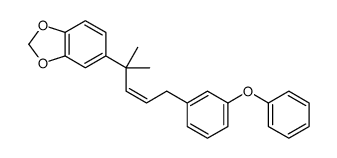 5-[2-methyl-5-(3-phenoxyphenyl)pent-3-en-2-yl]-1,3-benzodioxole Structure